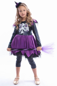 Ведьмочка Виола (платье,леггинсы,ободок,метла)