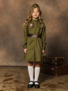 Солдатка (гимнастерка, юбка, пилотка, ремень)