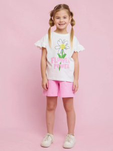Комплект (футболка кор.рукав + шорты) для девочки