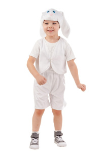 Зайчик белый Ваня (жилет, шорты, шапка)