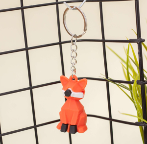 Брелок Statuette fox, оранжевый