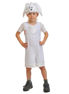 ИШ "Зайчик белый", ткань-плюш (КФ)