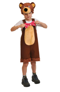 Медведь цирковой (комбинезон,шапка) плюш