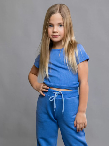 Футболка укороченная кор.рукав для девочки