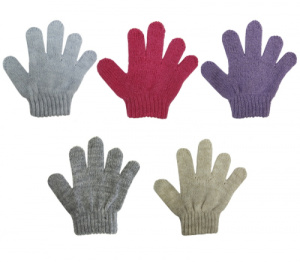 Перчатки одинарные однотонные